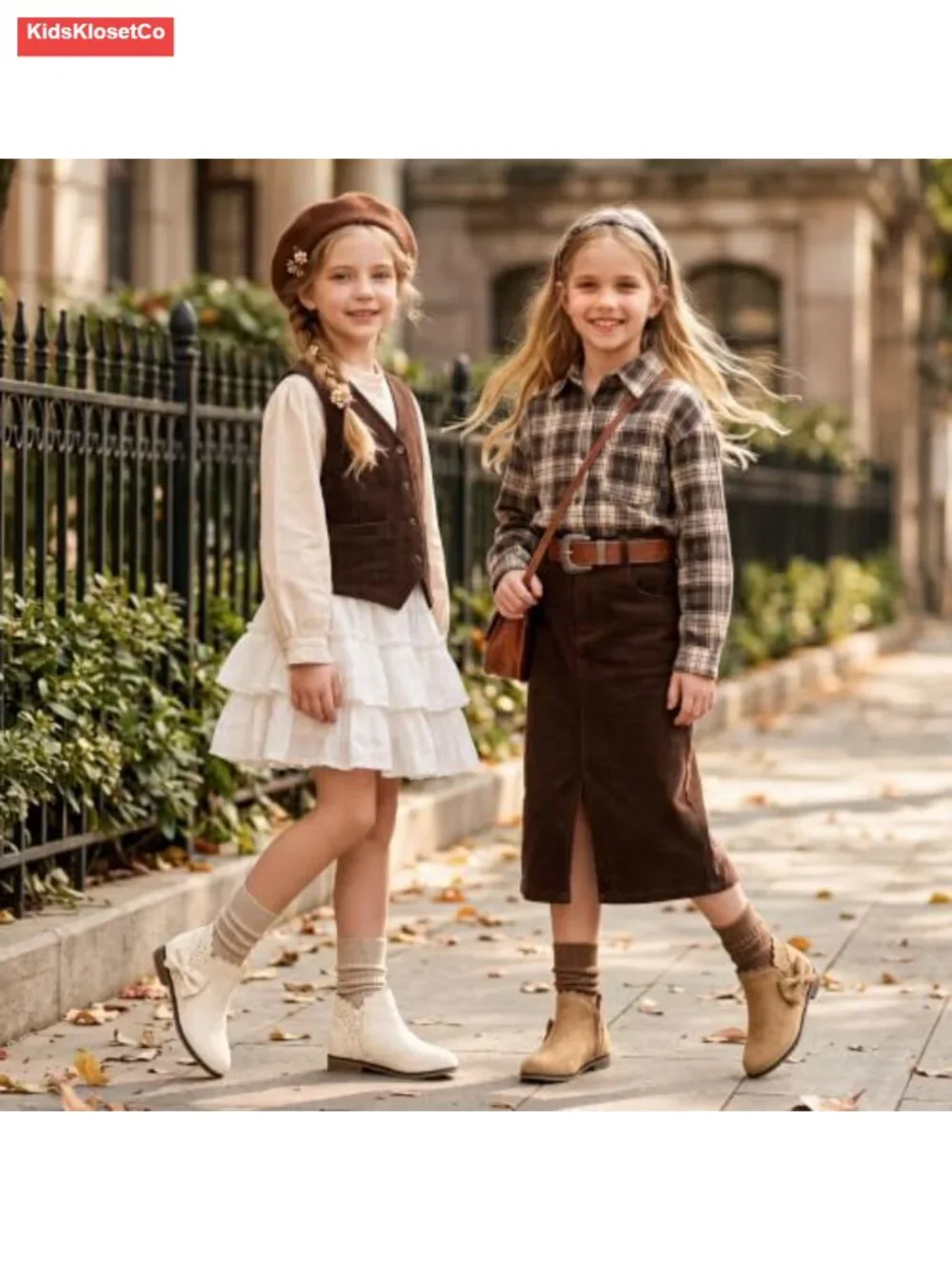Girls Faux Suede Ankle Boots with Zipper, Bow Accents, Non-Slip Sole
